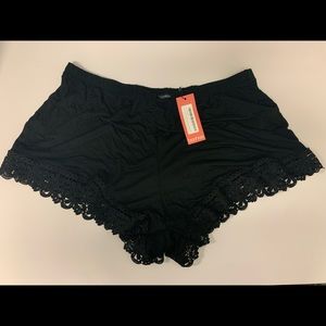 plus crochet beach shorts